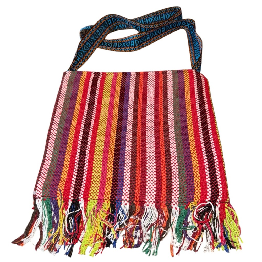 Embroidered Crossbody Bag Tassel Bag Woven Crossbody Boho Style Boho Boho Chic - Picture 4 of 6